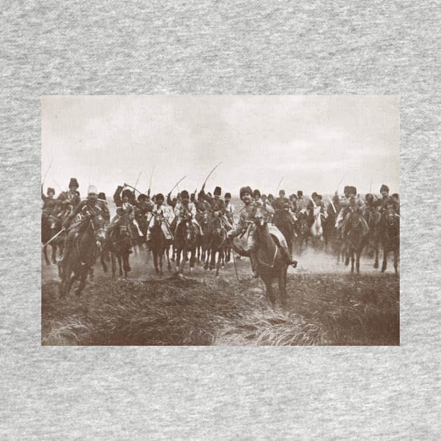 Russian Cossacks charge, WW 1, 1914 by artfromthepast